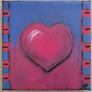 Heart Painting Canvas- Valentine's Day Love for Bathroom Kitchen Bedroom